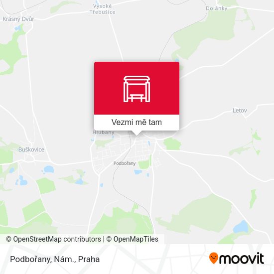 Podbořany, Nám. mapa