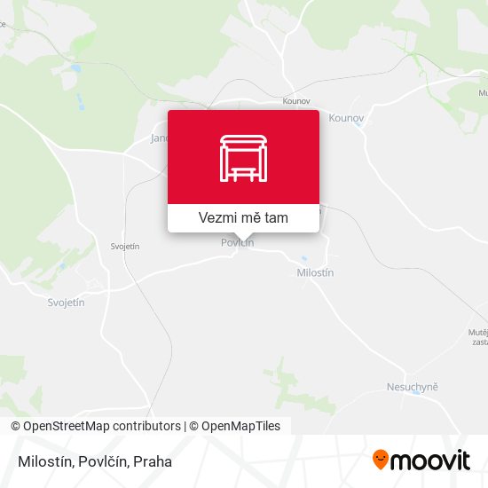 Milostín, Povlčín mapa