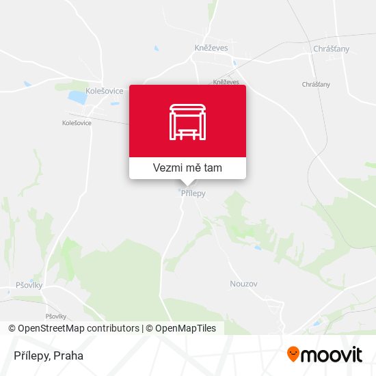 Přílepy mapa