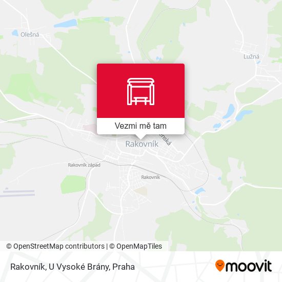 Rakovník, U Vysoké Brány mapa