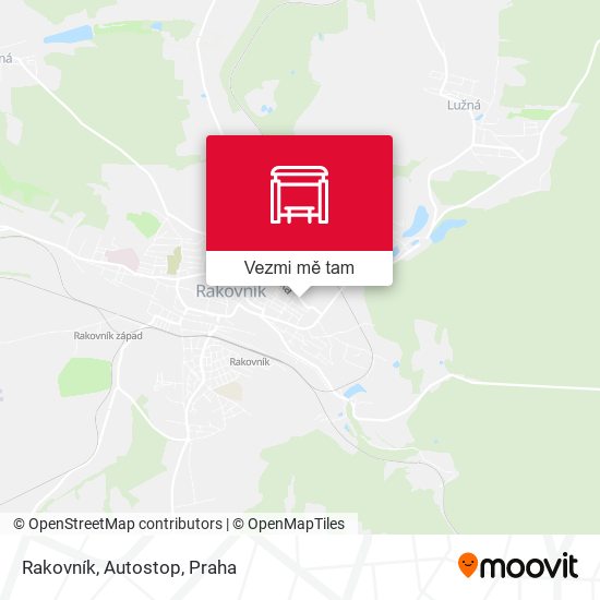 Rakovník, Autostop mapa