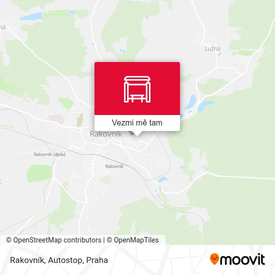Rakovník, Autostop mapa