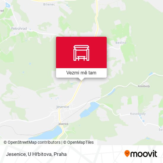 Jesenice, U Hřbitova mapa