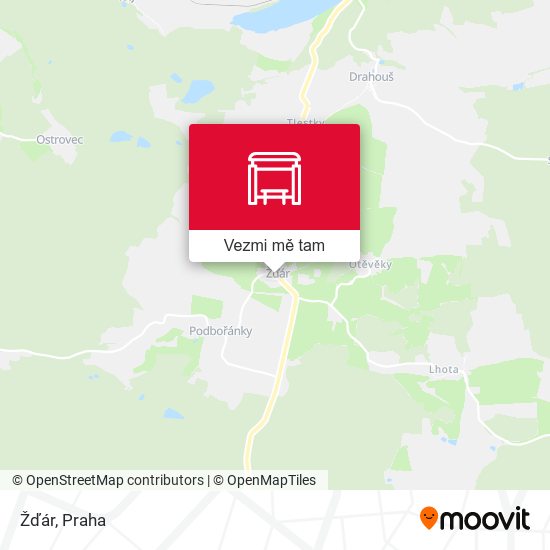 Žďár mapa