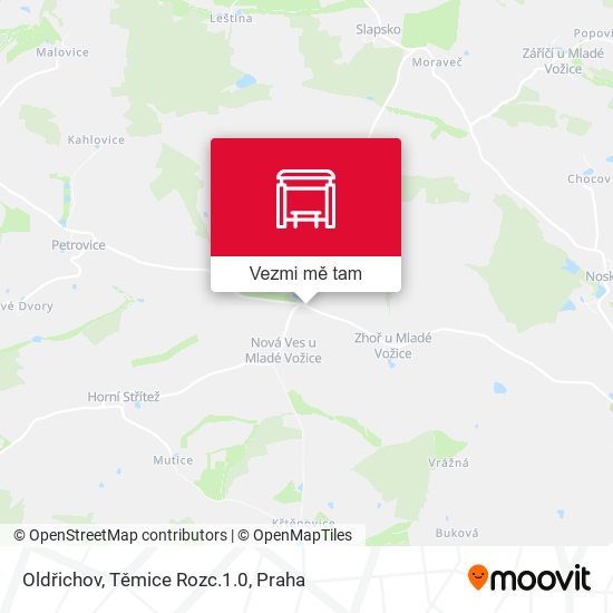 Oldřichov, Těmice Rozc.1.0 mapa