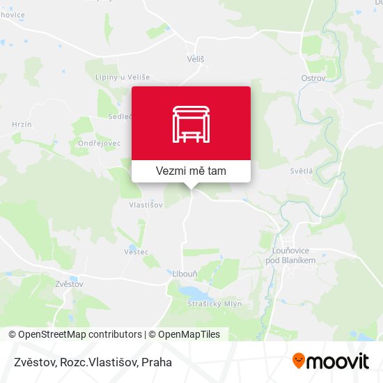 Zvěstov, Rozc.Vlastišov mapa