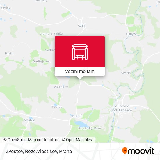 Zvěstov, Rozc.Vlastišov mapa
