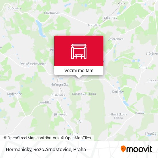 Heřmaničky, Rozc.Arnoštovice mapa