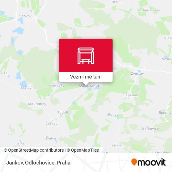 Jankov, Odlochovice mapa