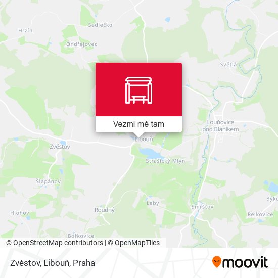 Zvěstov, Libouň mapa