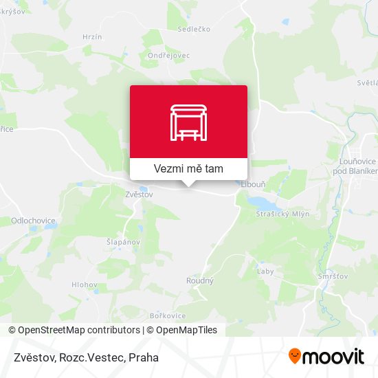 Zvěstov, Rozc.Vestec mapa