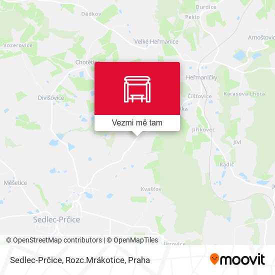 Sedlec-Prčice, Rozc.Mrákotice mapa