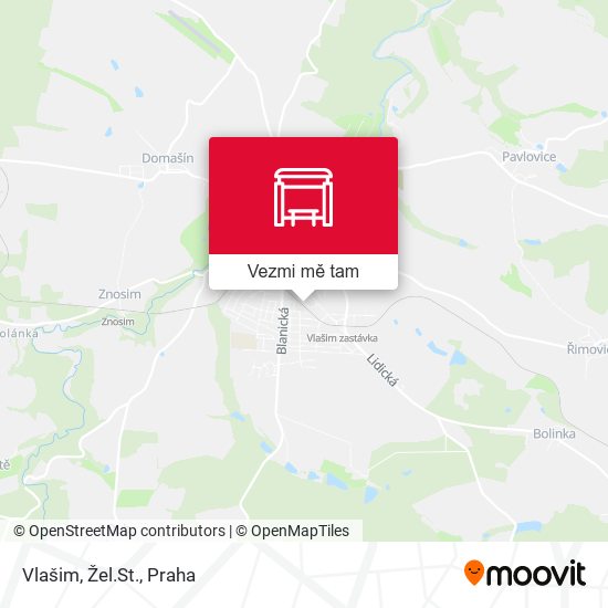 Vlašim, Žel.St. mapa