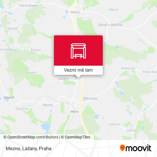 Mezno, Lažany mapa