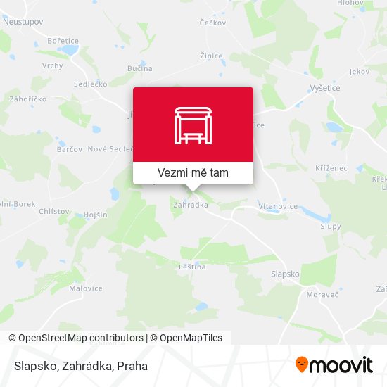 Slapsko, Zahrádka mapa