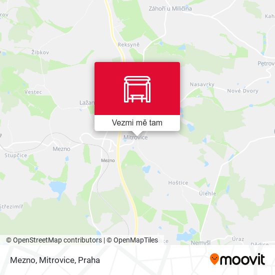 Mezno, Mitrovice mapa