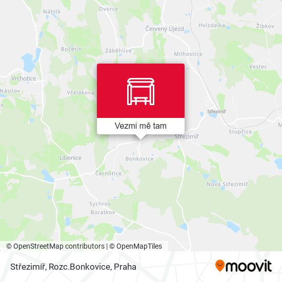 Střezimíř, Rozc.Bonkovice mapa