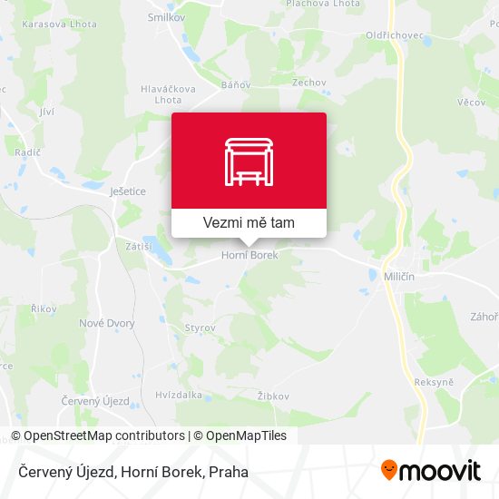 Červený Újezd, Horní Borek mapa