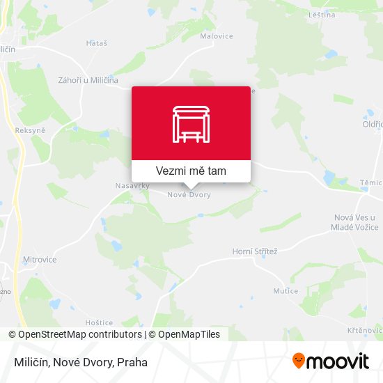 Miličín, Nové Dvory mapa