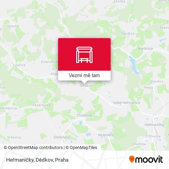 Heřmaničky, Dědkov mapa
