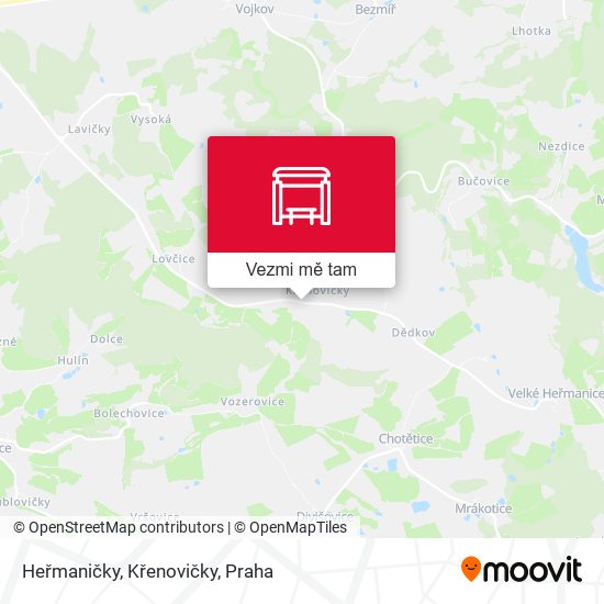 Heřmaničky, Křenovičky mapa