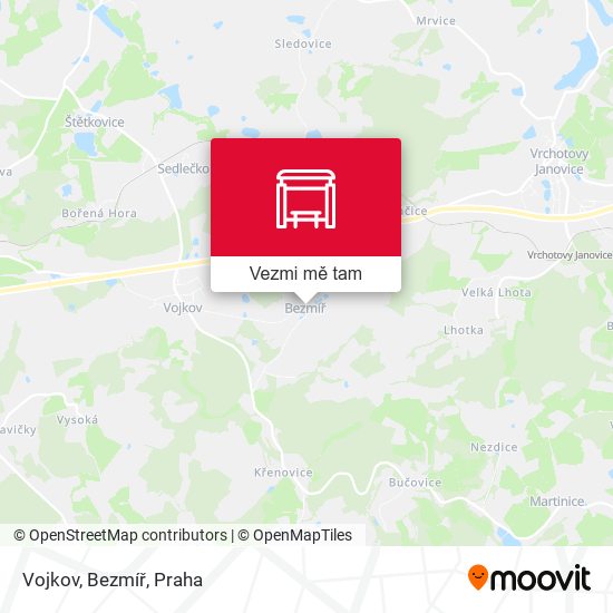 Vojkov, Bezmíř mapa