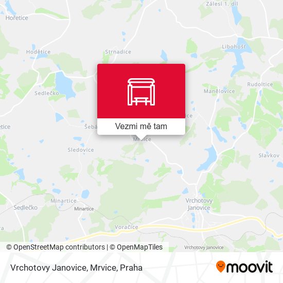Vrchotovy Janovice, Mrvice mapa