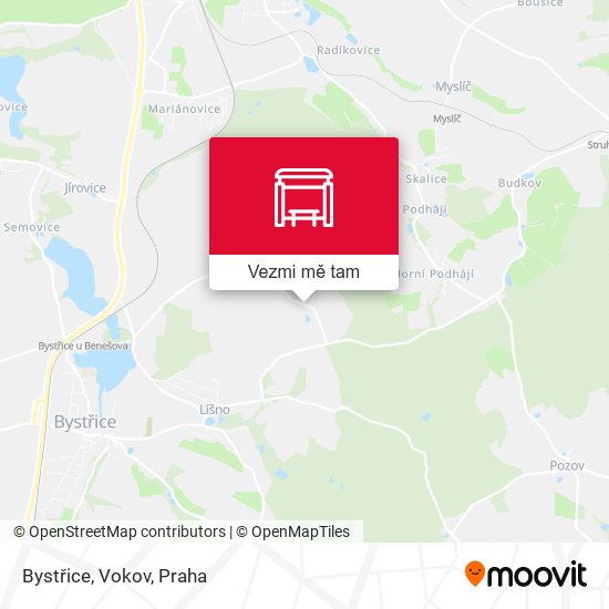 Bystřice, Vokov mapa