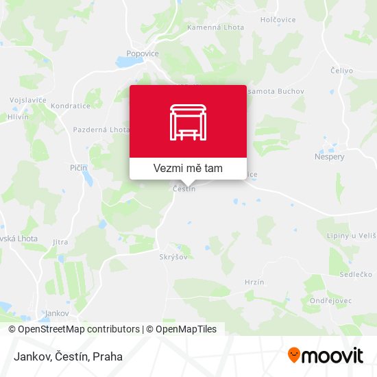 Jankov, Čestín mapa