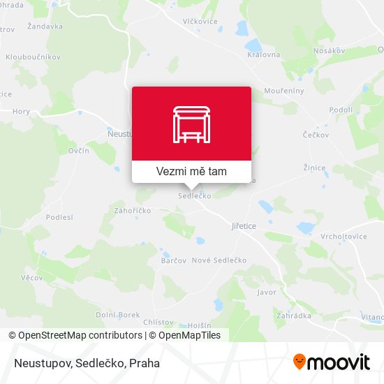 Neustupov, Sedlečko mapa