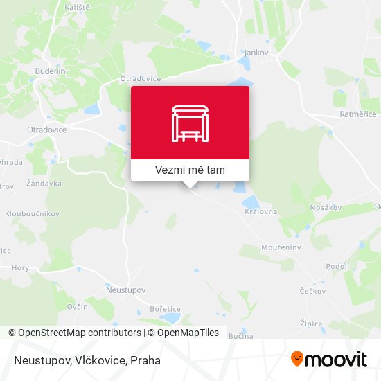 Neustupov, Vlčkovice mapa