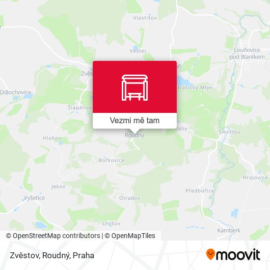 Zvěstov, Roudný mapa