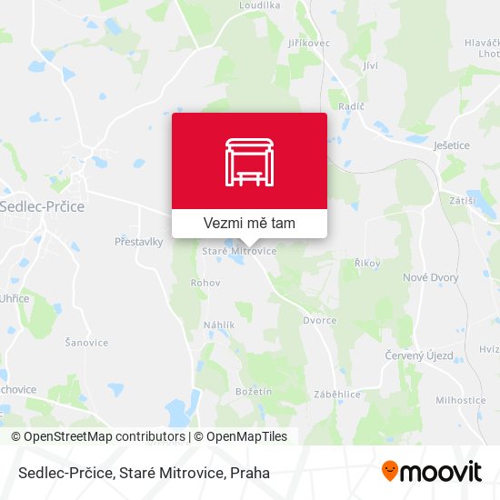 Sedlec-Prčice, Staré Mitrovice mapa