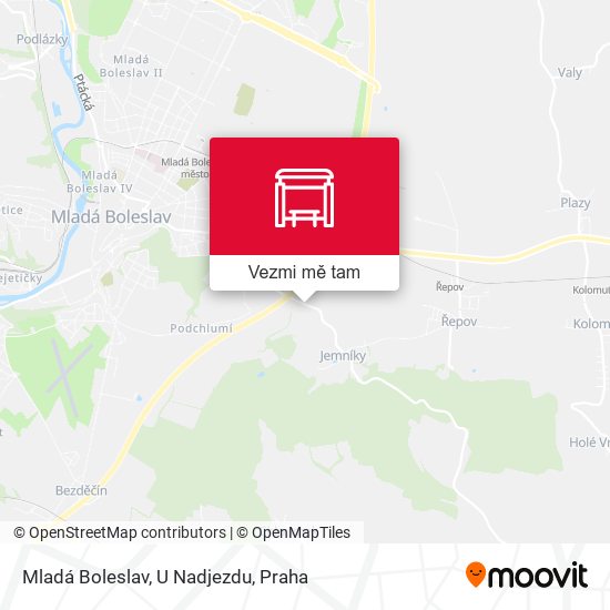 Mladá Boleslav, U Nadjezdu mapa