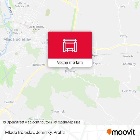 Mladá Boleslav, Jemníky mapa