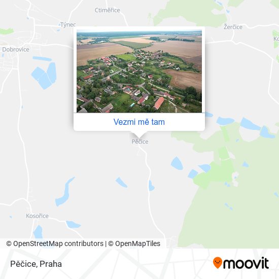 Pěčice mapa