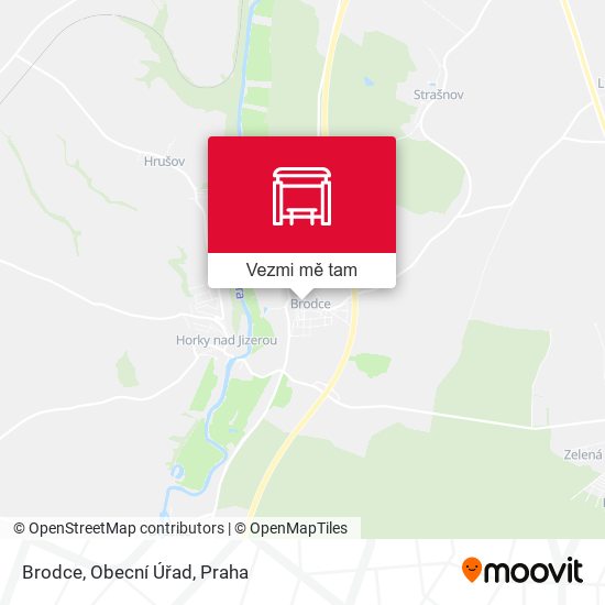Brodce, Obecní Úřad mapa