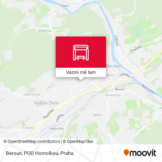 Beroun, POD Homolkou mapa