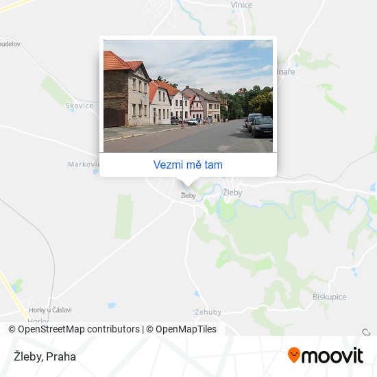 Žleby mapa