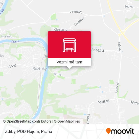 Zdiby, POD Hájem mapa