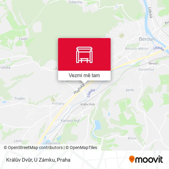 Králův Dvůr, U Zámku mapa