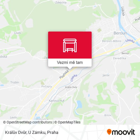 Králův Dvůr, U Zámku mapa