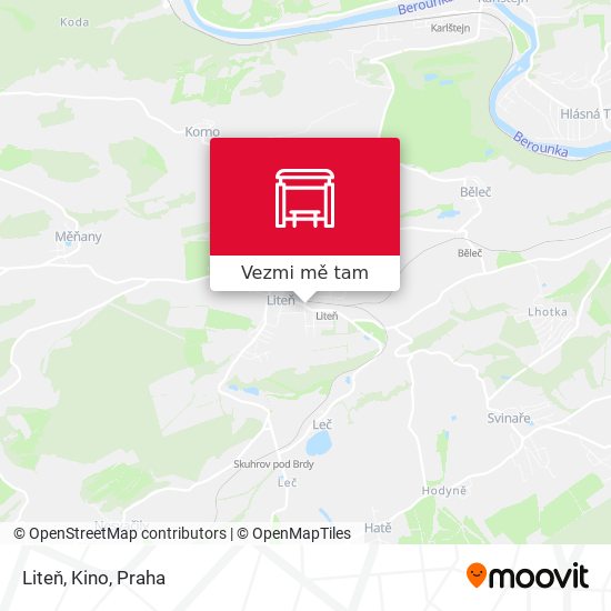 Liteň, Kino mapa