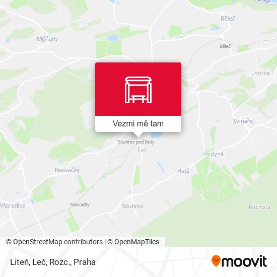 Liteň, Leč, Rozc. mapa