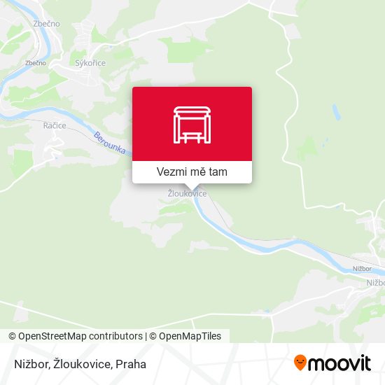 Nižbor, Žloukovice mapa