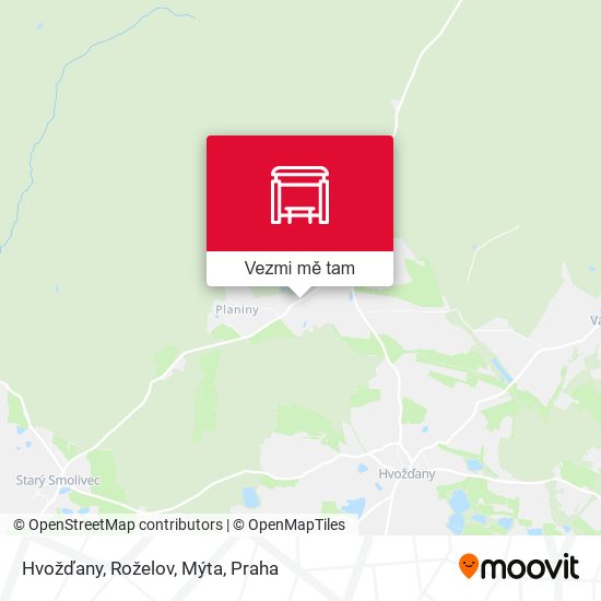 Hvožďany, Roželov, Mýta mapa