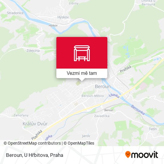 Beroun, U Hřbitova mapa
