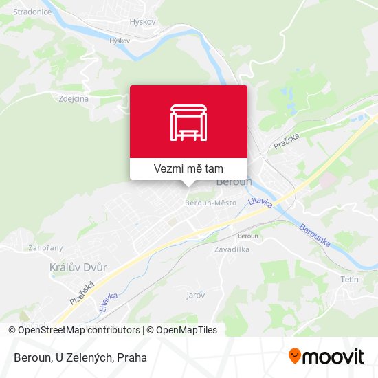 Beroun, U Zelených mapa