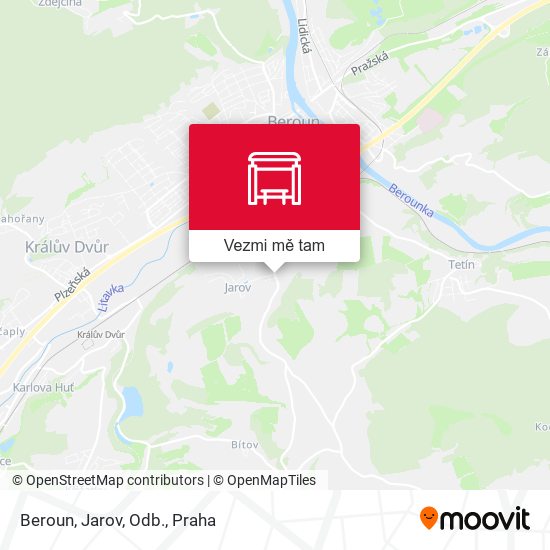 Beroun, Jarov, Odb. mapa