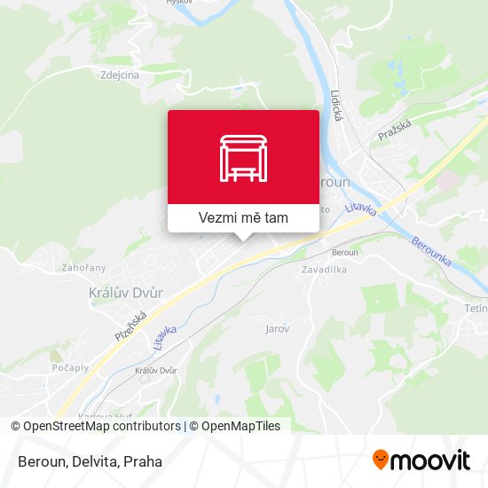 Beroun, Delvita mapa